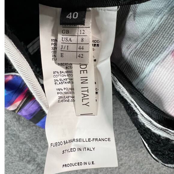 Fuego Woman Jacket Womens 8 Black Multicolor Mixed Media Full Zip Artsy Chic NEW - Picture 14 of 16